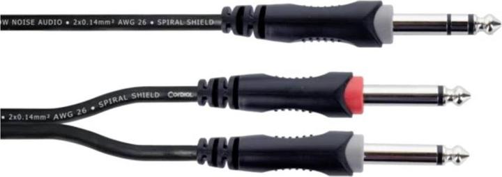 Image du produit Cordial 14879 Klinke Audio Y-Adapter (1x Klinkenstecker 6.3 mm (stereo) - 2x Kli