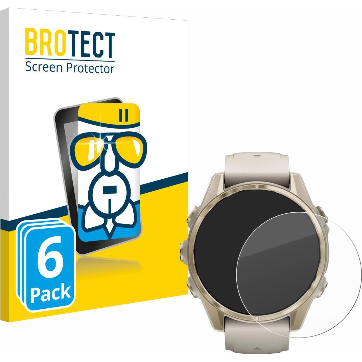 BROTECT Schutzglas Schutzfolie Glas Folie Displayschutz klar, Smartwatch Schutzfolie, Transparent