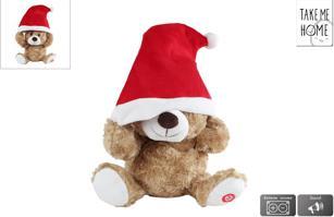 Produktbild Take Me Home Tanzender Bär Mit Weihnachtsmütze Und Musik (29 cm)