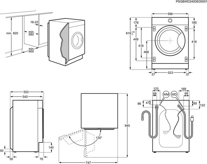Image du produit Electrolux EW8F384BI PerfectCare 800 (8 kg, Gauche)