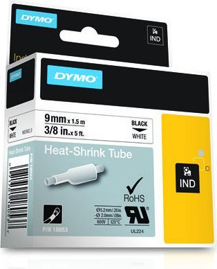 Produktbild Dymo Rhino 18053 Schrumpfschlauch (0.90 cm, Weiss, Schwarz)