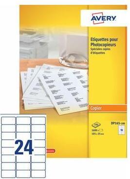 Produktbild Avery Laser Labels White 105 x 58mm DPS10 1000ST selbstklebendes Etikett 1000 Stück(e)