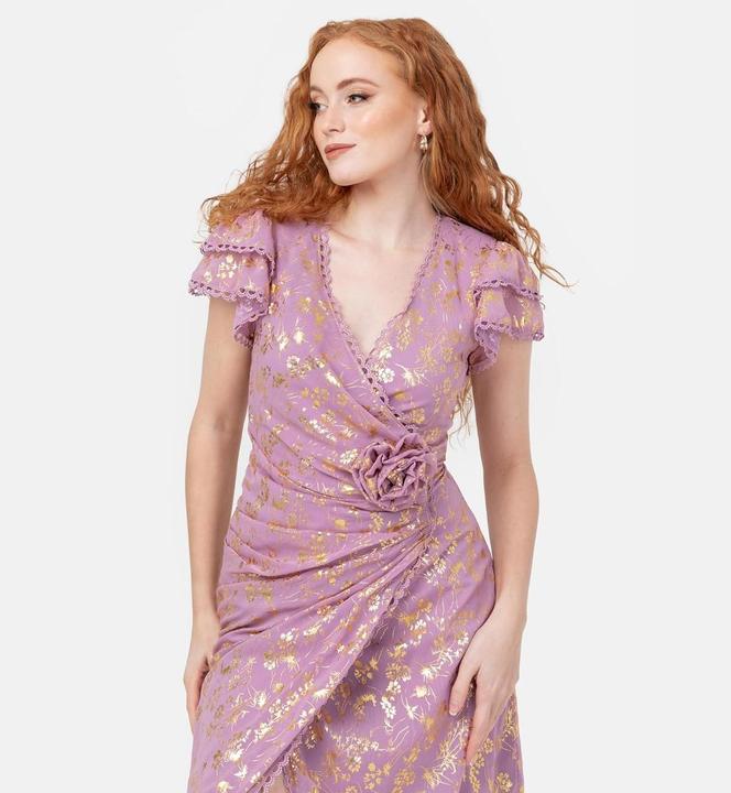 Image du produit Herba Abito Maxi con Scollo a V e Maniche Corte (38)