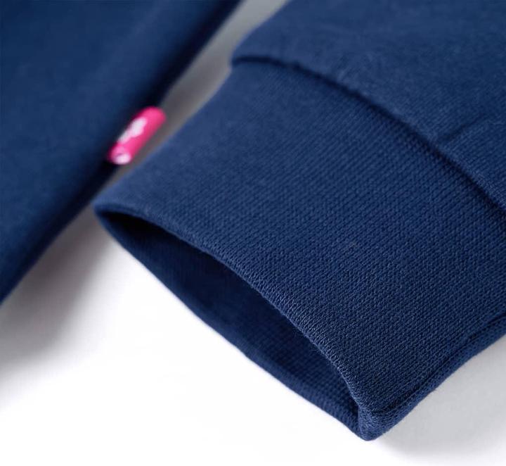 Image du produit vidaXL Sweat-shirt enfant bleu marine 104,Matière : 95% coton. 5 (104)