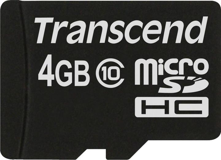 Image du produit Transcend microSDHC sans adaptateur (4 Go, microSDHC, U1, UHS-I)