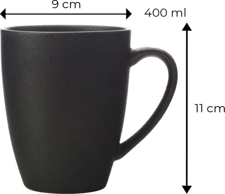Produktbild Maxwell & Williams Kaffeebecher Caviar Black (400 ml, 4x)