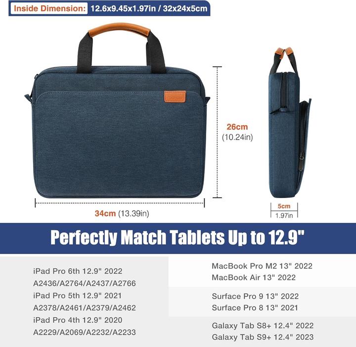 Immagine prodotto MoKo Tablet-Schutztasche mit Schultergurt (12.9 Zoll) (12.90")