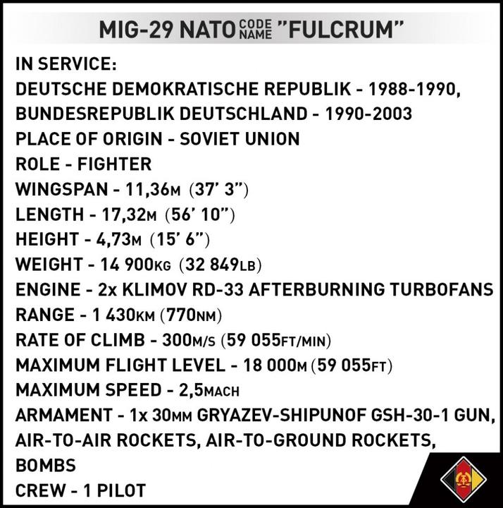Produktbild Cobi Armed Force MiG-29 (East Germany)