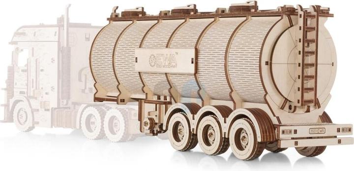 Actual product image Eco Wood Art Mechanical 3D wooden-puzzle -Tank Semi-Trailer for Truck Road King