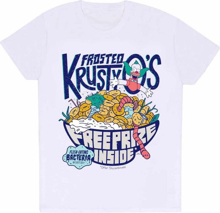 Actual product image The Simpsons Unisex Adult Krusty O's Frosted T-Shirt (XL)