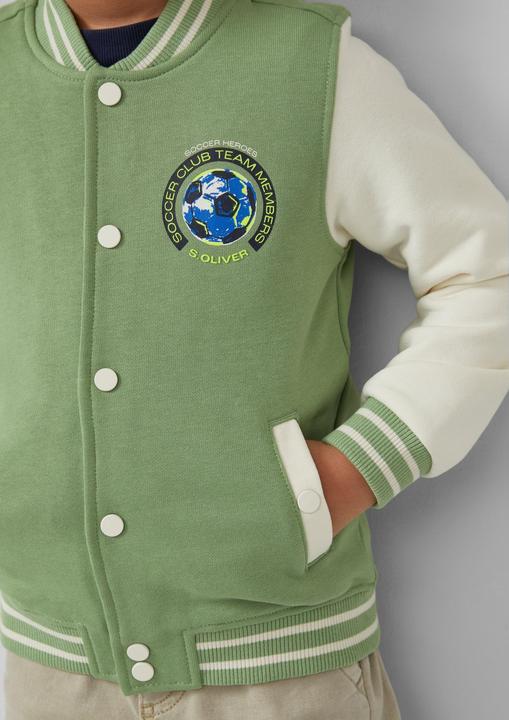 Produktbild s.Oliver Felpa-Collegejacke mit Kontrastdetails (116, 122)