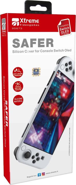 Actual product image Xtreme 95673 handheld console case Cover Nintendo Silicone White (Switch OLED)