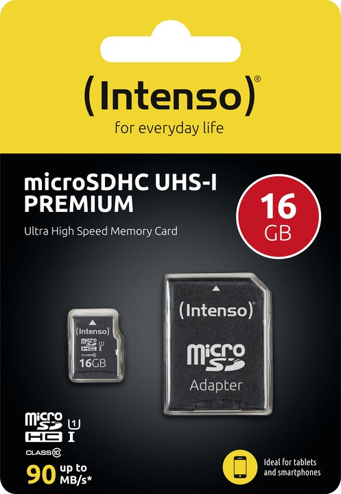 Productafbeelding Intenso UHS-I Premium (16 GB, microSDHC, U1, UHS-I)