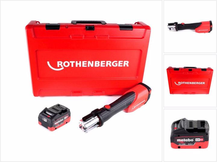 Produktbild Rothenberger ROMAX 4000 Akku Pressmaschine 18V elektrohydraulisch + 1x Akku 5,5Ah + Koffer - ohne La