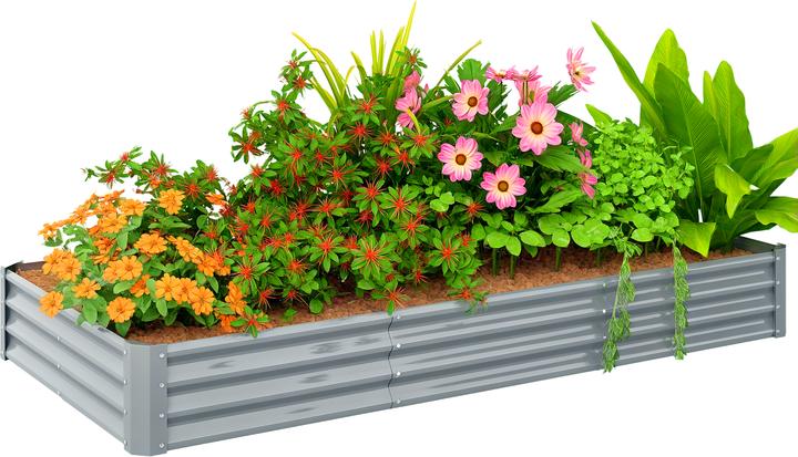 Produktbild Outsunny Hochbeet Stahl Silber