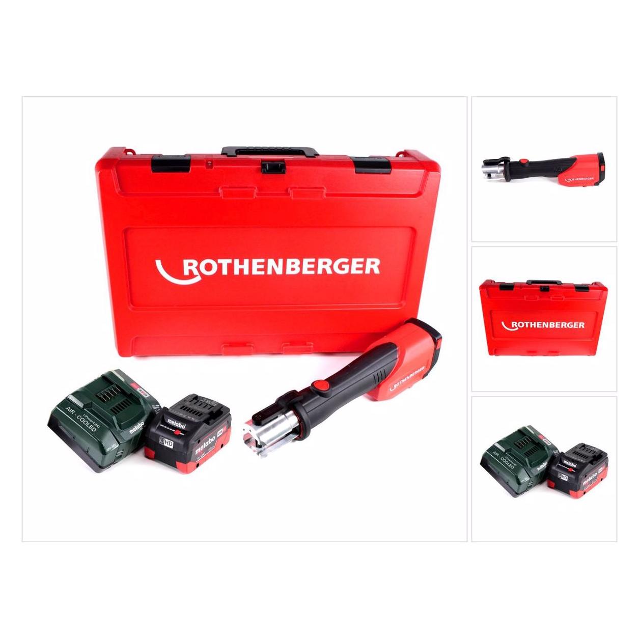 Rothenberger, Persgereedschap, Romax 4000 Accu Persmachine 18V Elektrohydraulisch + 1x Accu 5, 5Ah + Lader + Koff