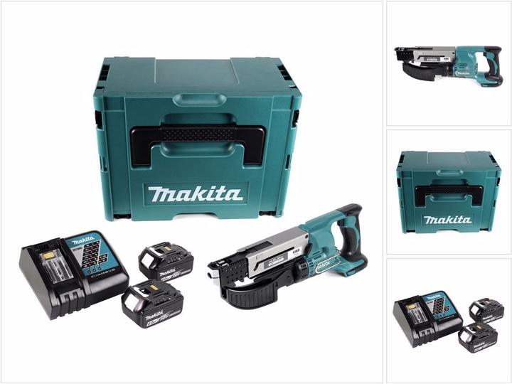 Image du produit Makita DFR 550 RGJ Visseuse à chargeur 18 V 25 - 55 mm + 2x batterie 6,0 Ah + chargeur + Makpac