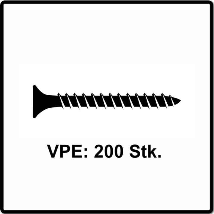 Produktbild Fischer PowerFast II 5,0x25 SK TX VG blvz 200 (200 Schrauben pro Stück, 5 x 25 mm)