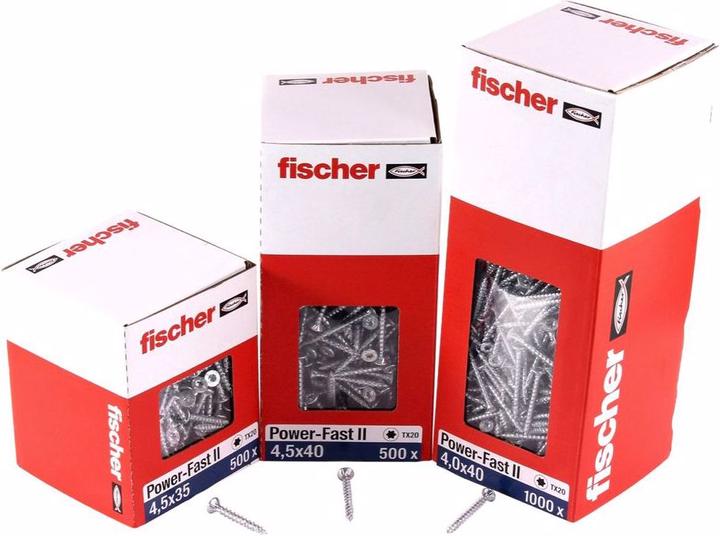 Productafbeelding Fischer Power-Fast II FPF II Spaanplaatschroef 5,0x60 mm 100 stuks ( 670360 ) Verzonken kop met Torx Vo (100 Schroeven per stuk)