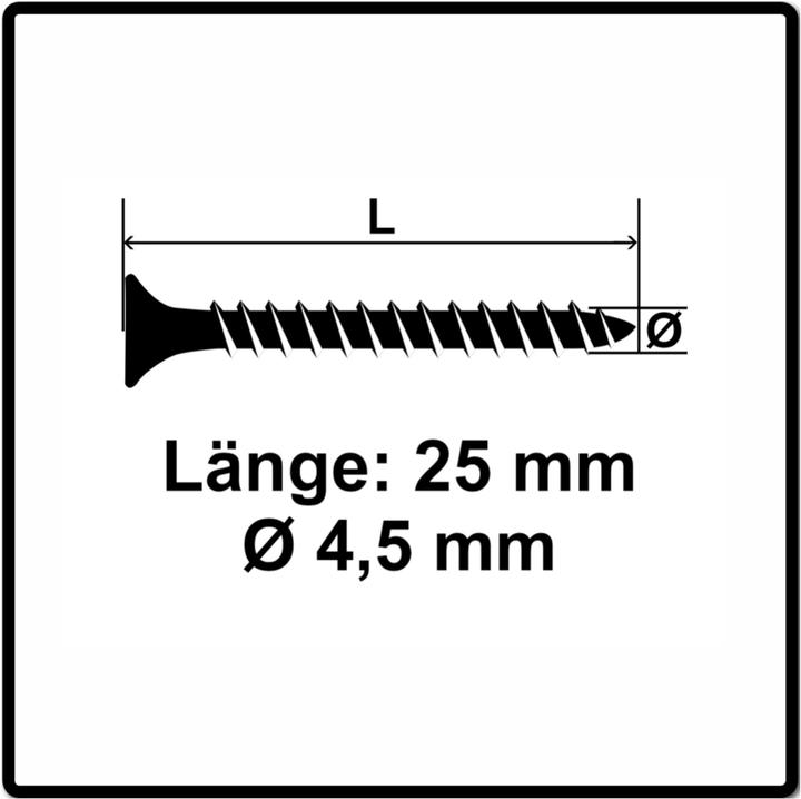 Actual product image Fischer Power-Fast II FPF II chipboard screw 4,5x25 mm 200 pieces ( 670254 ) countersunk head with Torx Vo (200 Screws per piece)