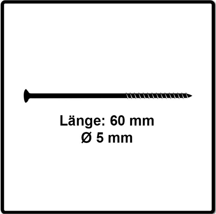 Produktbild Fischer Power-Fast II FPF II Spanplattenschraube 5,0x60 mm 100 Stück ( 670378 ) Senkkopf mit Torx Te (100 Schrauben pro Stück)