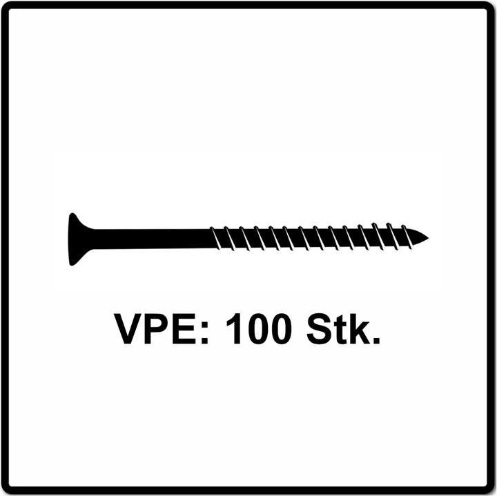 Produktbild Fischer Power-Fast II FPF II Spanplattenschraube 5,0x60 mm 100 Stück ( 670378 ) Senkkopf mit Torx Te (100 Schrauben pro Stück)