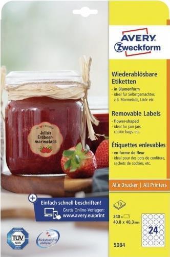 Produktbild Avery Runde Etik.40,8x40,3