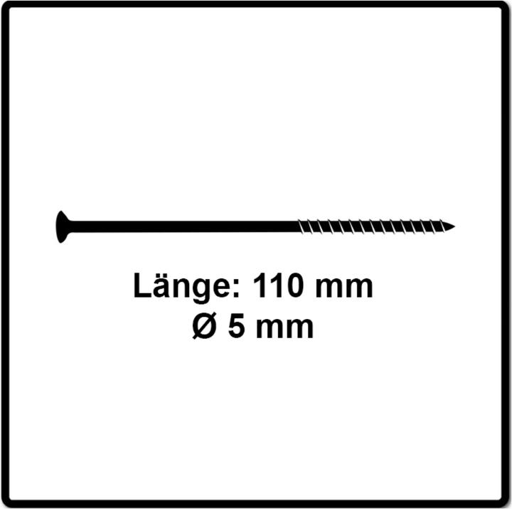 Produktbild Fischer Power-Fast II FPF II Spanplattenschraube 5,0x110 mm 200 Stück ( 670367 ) Senkkopf mit Torx T (1 Schrauben pro Stück)