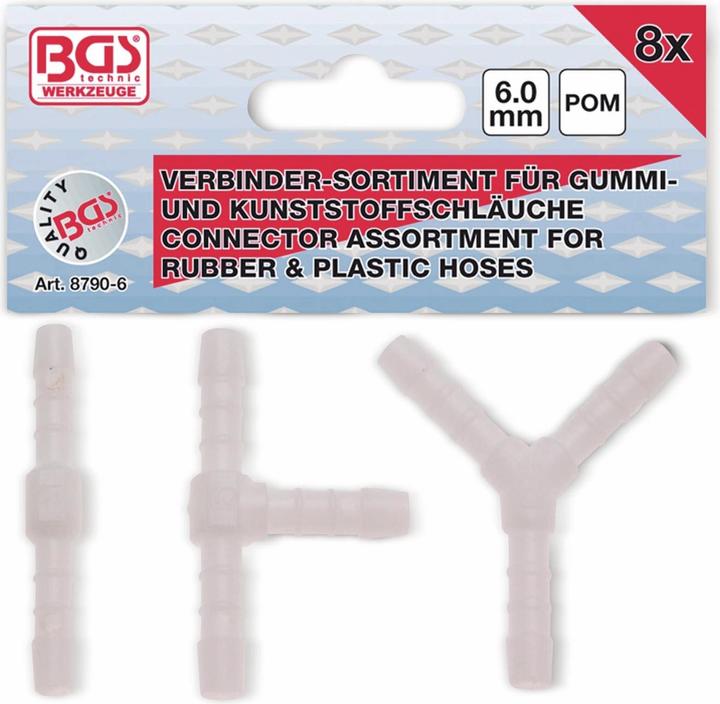 Actual product image BGS Hose Connector Assortment Fuel Resistant 5 mm 8 pcs. (5 mm)