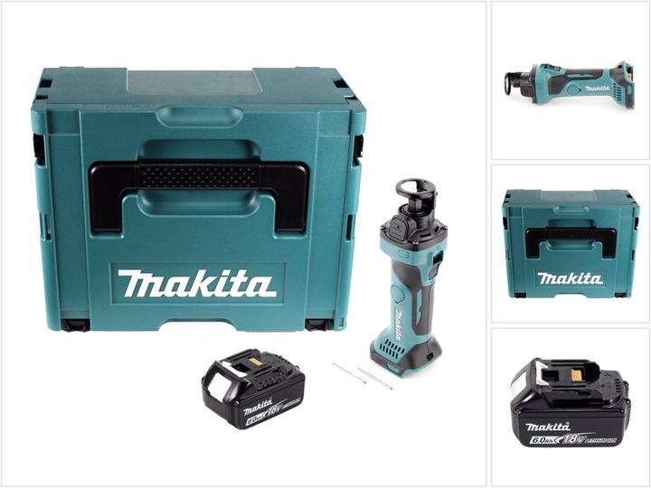 Actual product image Makita DCO 180 G1J Battery rotary cutter 18 V 30,000 rpm + 1x battery 6.0 Ah + Makpac - without charger