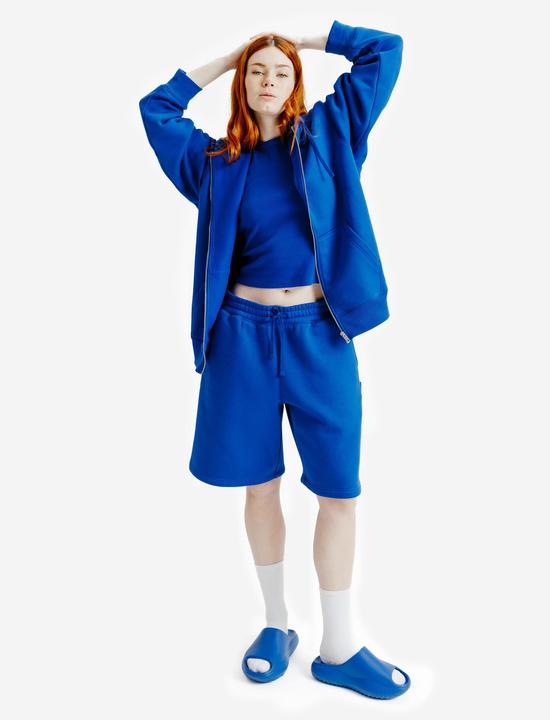 Image du produit Decathlon Sweat zippé mixte, Elementals, bleu (M)