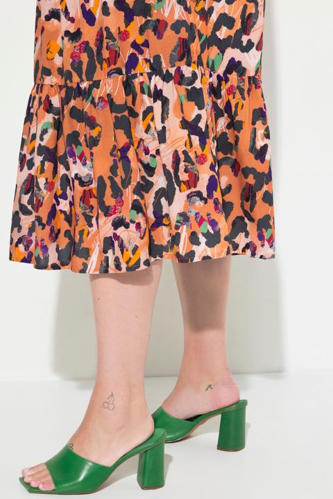 Produktbild Miamoda Midikleid, A-Linie, Leo-Muster, Zierband (44)