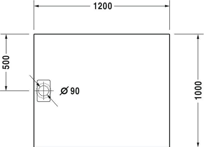 Image du produit Duravit Receveur de douche rectangulaire STONETTO 1200x1000x50mm béton gris