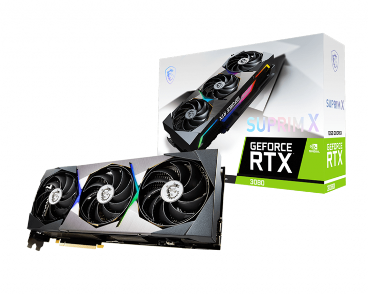 Actual product image MSI GeForce RTX 3080 SUPRIM X LHR (12 GB)