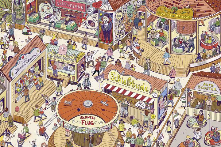 Actual product image Die 80er Jahre - Das grosse Wimmelbuch von Walkman bis Wimbledon (German, Marian Meinhardt-Schönfeld, 2024)