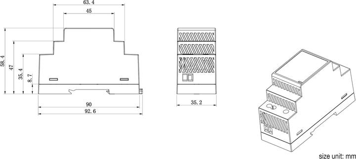 Image du produit Tru Components DPH-24030 Hutschienen-Netzteil (DIN-Rail) 24 V/DC 1.5 A 36 W Anz