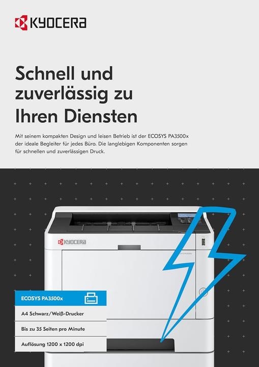 Produktbild Kyocera ECOSYS PA3500X/PLUS (Laser, Schwarz-Weiss)