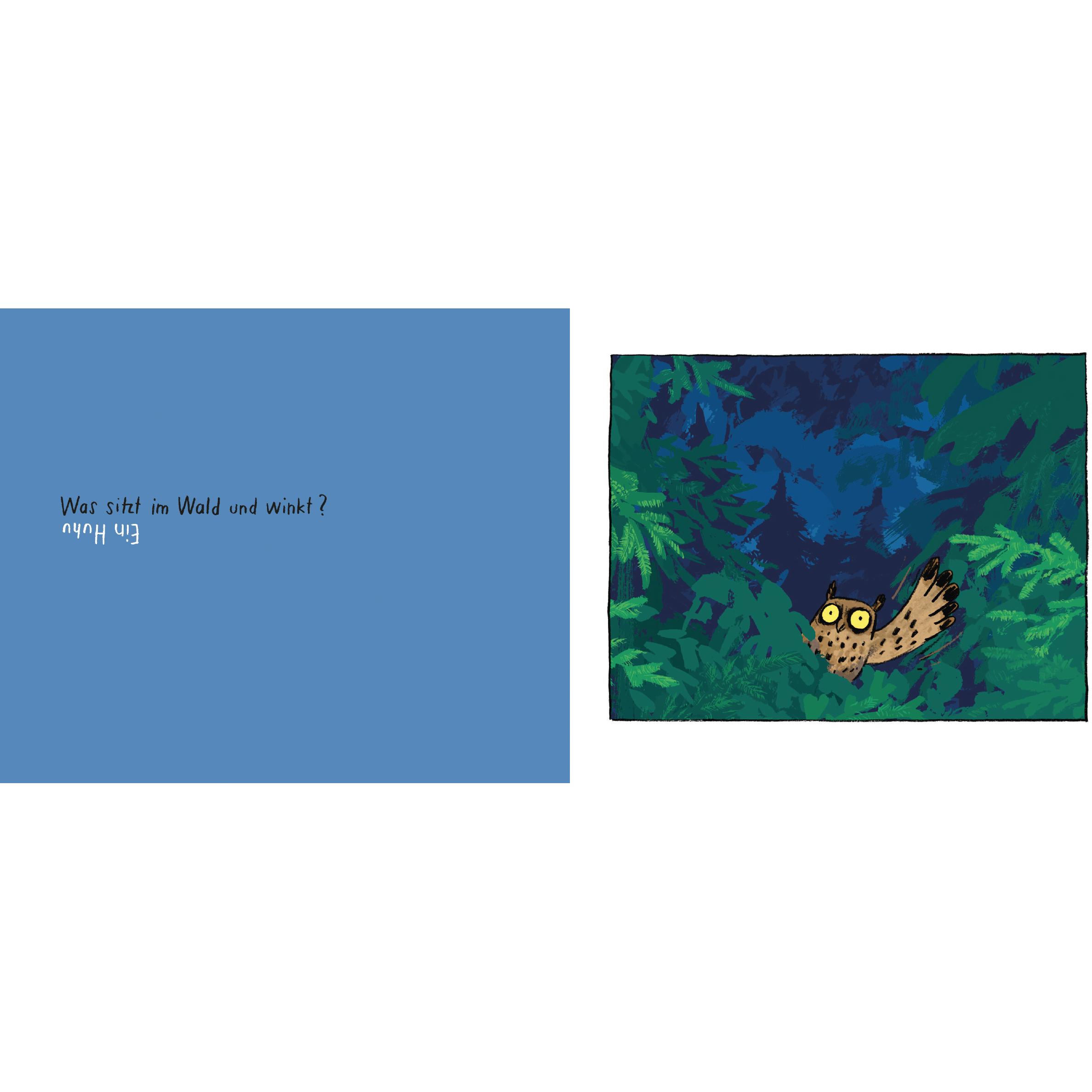 Thumbnail - Was sitzt im Wald und winkt?, Kinderbücher von Moni Port