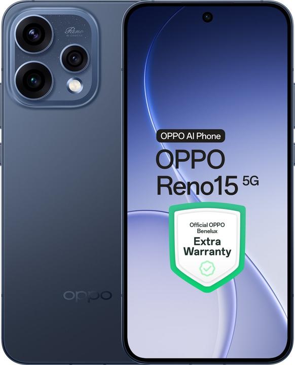 Actual product image OPPO Reno15 5G (512 GB, Twilight Black, 6.50", Dual SIM, 5G)