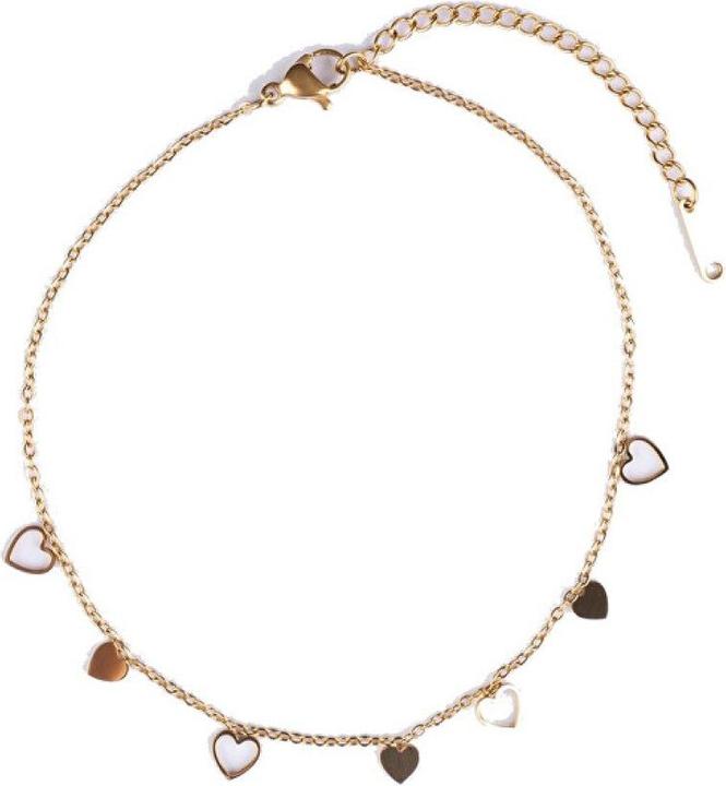 Emily Westwood Vergoldetes Fusskettchen mit Herzen Lumoura EWA250352G