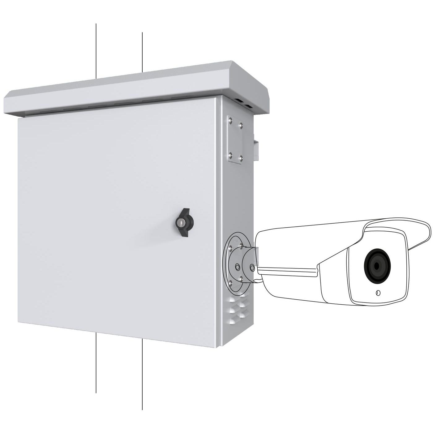 Lanview RACK FOR CCTV W=450mm D=250mm (19 Zoll Rack), Serverschrank, Weiss