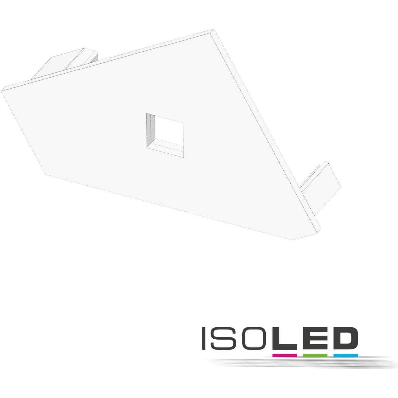 Isoled, Zubehör Beleuchtung, Endkappe EC111L weiss für Profil CORNER18 mit Kabeldurchführung, links 1 STK