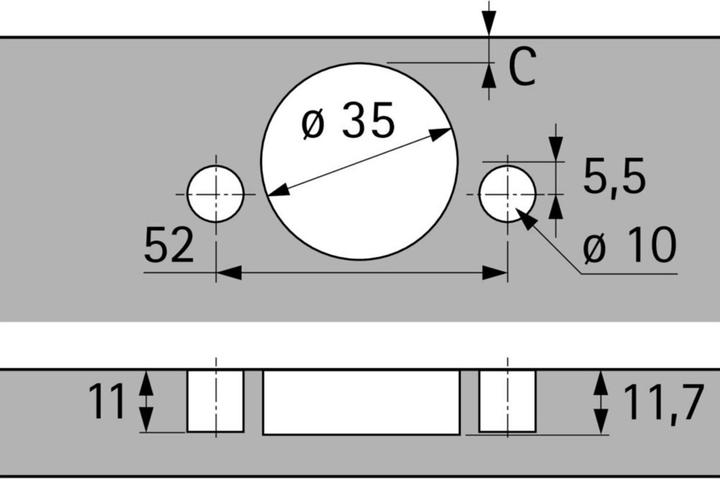 Produktbild Hettich Intermat 110°-Scharnier 9943 vorliegend, 110° TH44