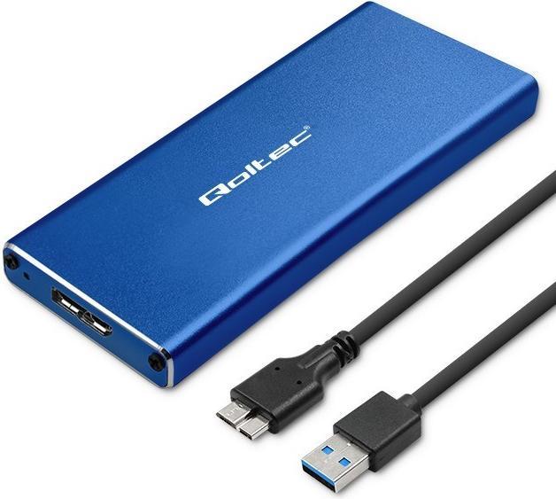 Actual product image Qoltec Aluminium Enclosure (M.2)