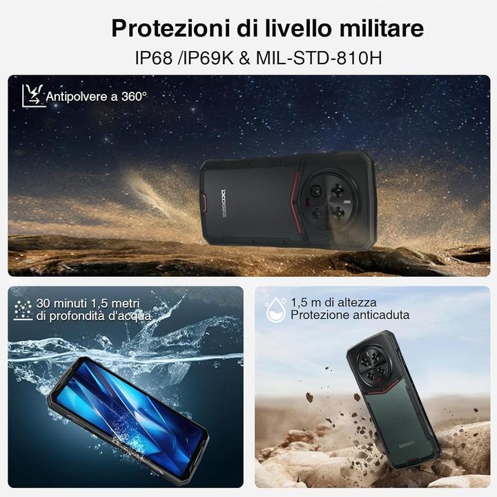 Actual product image Doogee Tri-Anti Smartphone with 5G, 2K AMOLED Display, 5150mAh Battery, 120W Fast Charging, 50MP Camera (32 GB, 6.67", 5G)