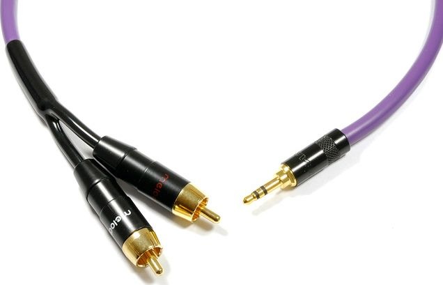 Produktbild 3,5-mm-Klinkenkabel - RCA (Cinch) x2 10 m lila (10 m, Cinch)