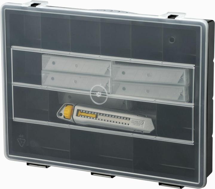 Actual product image Stanley Cutter Interlock 18mm + 200 blades + organiser (Cutters)