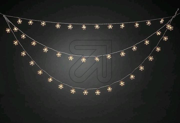 Immagine prodotto Konstsmide Tenda luminosa a LED con fiocchi di neve, 44 LED, 1,25 m, per esterni (1.13 m)