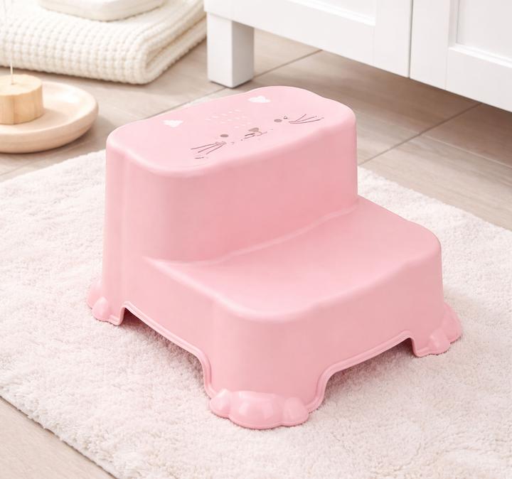 Produktbild Mojawo Kinder Tritthocker Trittstufe Hocker Kunststoff Pink rutschfest