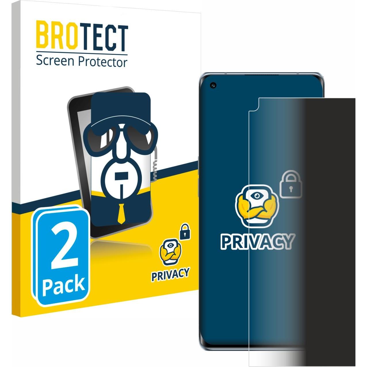BROTECT Sichtschutzfolie Anti-Spy Privacy Folie Blaulicht-Schutz (2 Stück, Oppo Reno 6 Pro 5G), Smartphone Schutzfolie, ...